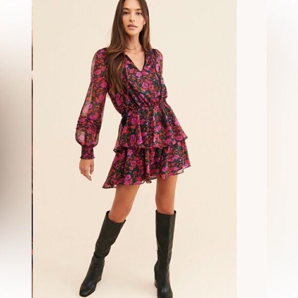 Allison New York Tiered Floral Dress Size XS - Picture 1 of 7